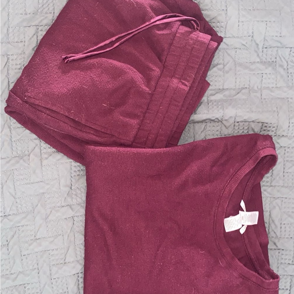 Victoria's Secret Burgundy Pajama Set